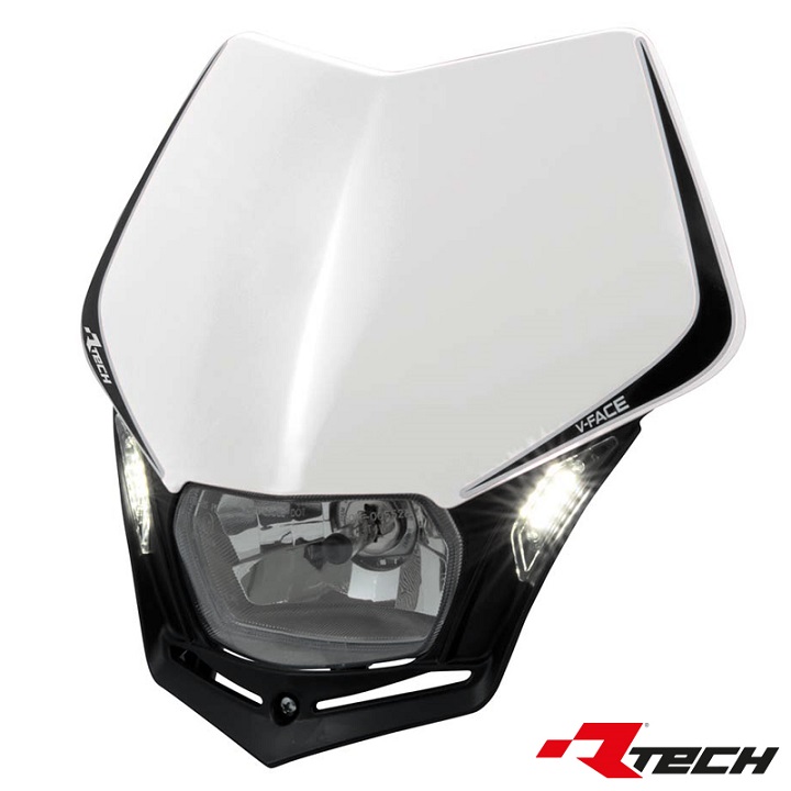 Valomaski Racetech V Face Led Valkoinen
