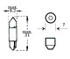 polttimo - 6v 3w S7 ( pituus 31mm ) sukkula