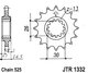 ketjuratas etu ( JT 1332 ) 15z ( Mm. NX650 Dominator ´89-01 )