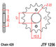 ketjuratas, etu ( JT1256 ) 420 ketjulle - 14z