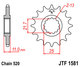 ketjuratas etu ( JT 1581 ) 15z ( jako 520 )