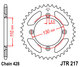 ketjuratas, taka ( JT217 ) 428 ketjulle - 55z