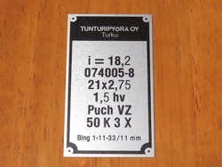 tyyppikilpi - Tunturi Sport ´1974->