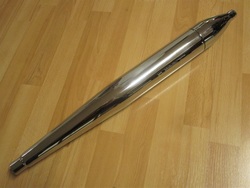 äänenvaimennin kromattu 28mm - sikari malli ( 690mm/70mm )