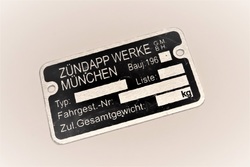 tyyppikilpi moottoriin - Zyndapp ´196?