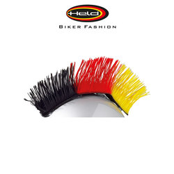 HELD Mohawk - tekoirokeesi kypärään ( musta/puna/kelta )