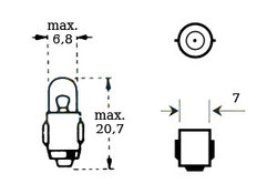 polttimo - 6v 1,2w Ba 7s