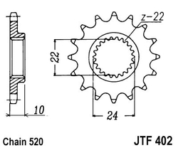 ketjuratas etu ( JT 402 ) 15z