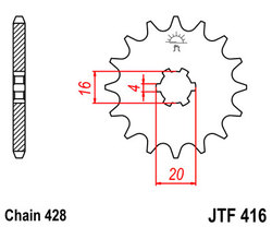 ketjuratas etu ( JT 416 ) 15z