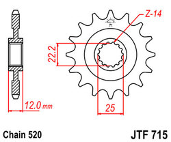 ketjuratas etu ( JT 715 ) 12z