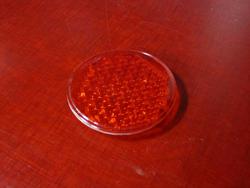 heijastin - pyöreä, punainen ( 50mm )