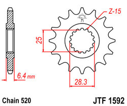 ketjuratas etu ( JT 1592 ) 15z