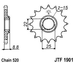 ketjuratas, etu ( JT 1901 ) - 14z