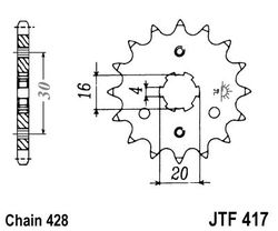 ketjuratas etu ( JT 417 ) 16z