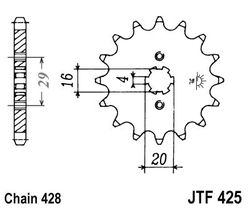 ketjuratas etu ( JT 425 ) 16z