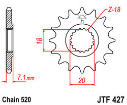 ketjuratas, etu ( JT 427 ) 11z