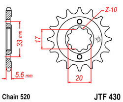 ketjuratas etu ( JT 430 ) 13z