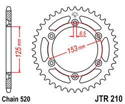 ketjuratas taka - alumiini ( JTR 210 ) 53z