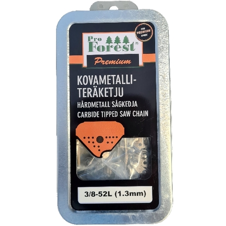 kovametalliteräketju - 3/8 - 52 lenkkiä - 1.3mm - Pro Forest kovametalliteräketju - 3/8 - 52 lenkkiä - 1.3mm - Pro Forest