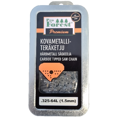 kovametalliteräketju - 325 - 64 lenkkiä - 1.5mm - Pro Forest kovametalliteräketju - 325 - 64 lenkkiä - 1.5mm - Pro Forest