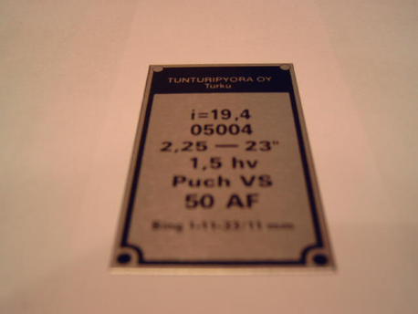 tyyppikilpi Automat -65 tyyppikilpi Automat -65