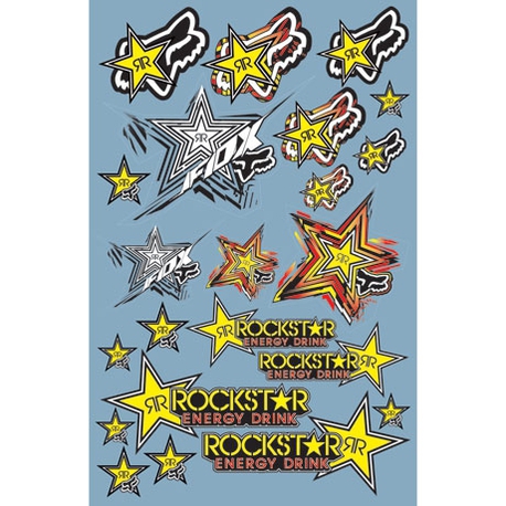 Fox tarrasarja - Rockstar Sticker Sheet Fox tarrasarja - Rockstar Sticker Sheet