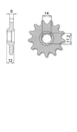 ketjuratas etu 14 hammasta, Gilera / Gas Gas ( Morini ) ketjuratas etu 14 hammasta, Gilera / Gas Gas ( Morini )