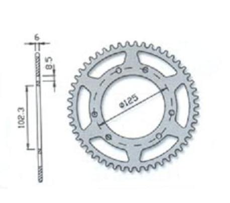 ketjuratas taka Derbi Senda DRD 03-> 53z