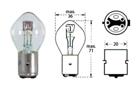 polttimo 12V 21/5W BAY 15D ( takavalon polttimo ) - Bosch