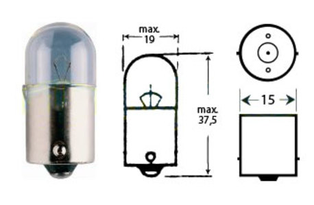 Polttimo 6V 10W BA15S