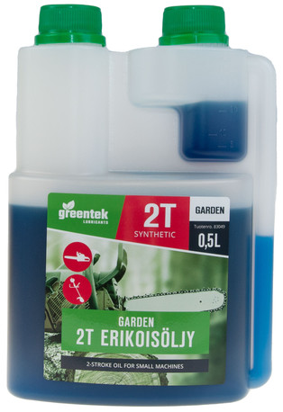 2T- öljy moottori- ja raivaussahoille - Greentek täyssynteettinen ( 0.5 litraa ) 2T- öljy moottori- ja raivaussahoille - Greentek täyssynteettinen ( 0.5 litraa )