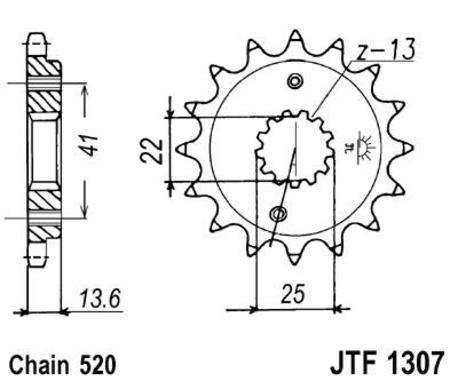 ketjuratas etu ( JT 1307 ) 14z