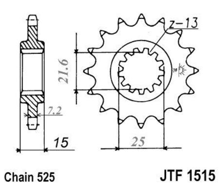 ketjuratas etu ( JT 1515 ) 15z