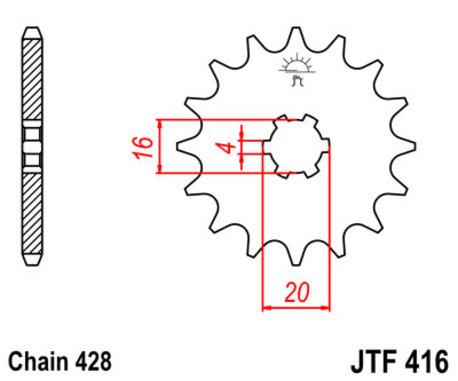 ketjuratas etu ( JT 416 ) 14z