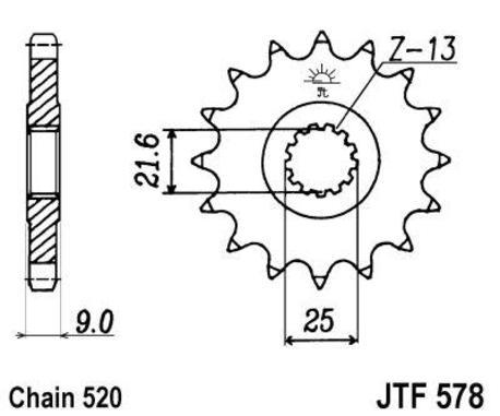 ketjuratas etu ( JT 578 ) 16z