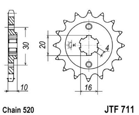 ketjuratas etu ( JT 711 ) 14z