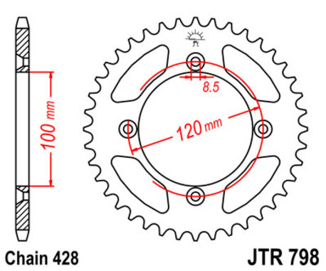 ketjuratas taka - alumiini ( JT 798 ) 52z