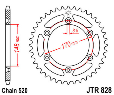 ketjuratas taka ( JTR 828 ) 48z