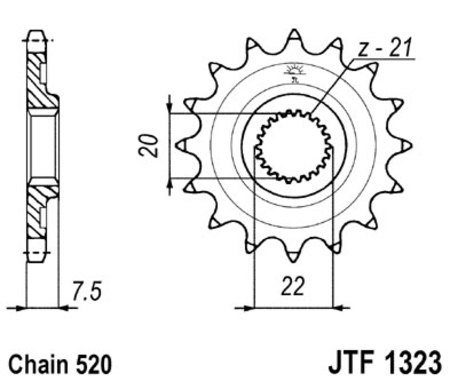 ketjuratas etu ( JT 1323 ) 13z