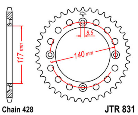 ketjuratas taka ( JTR 831 ) 46z