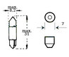 polttimo - 6v 3w S7 ( pituus 31mm ) sukkula