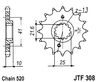 ketjuratas etu ( JT 308 ) 14z ( Mm. NX650 Dominator ´89-01 )